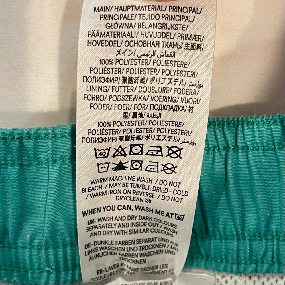 Mini Boden Sporty Stripe Swim Shorts Boys 6-7 Y Asparagus Trunks Bathing Suit - Picture 4 of 4